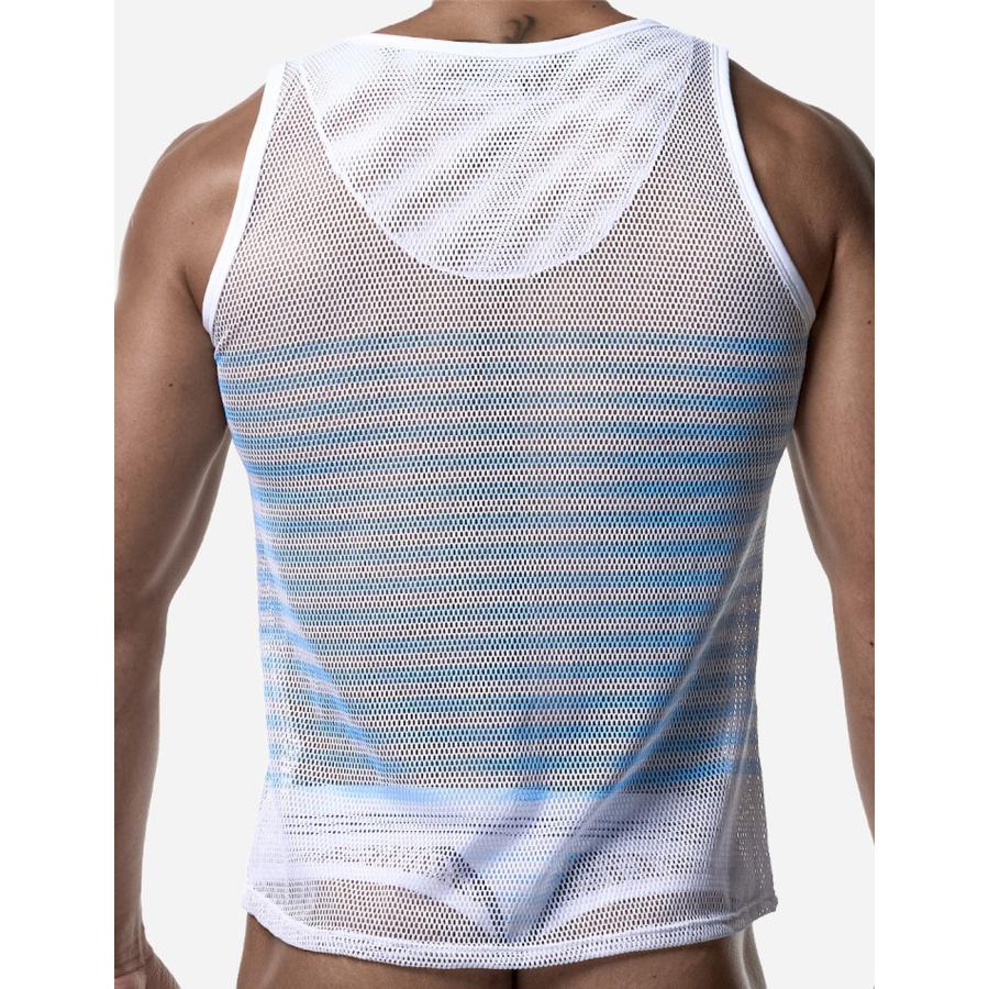 タンクトップ メンズ PUMP UNDERWEAR MESH TANK TOP ストライプ トメッシュ セクシー ジムウェア トップス パンプ スポーツ 下着 男性 ブランド | PUMP! UNDERWEAR | 11