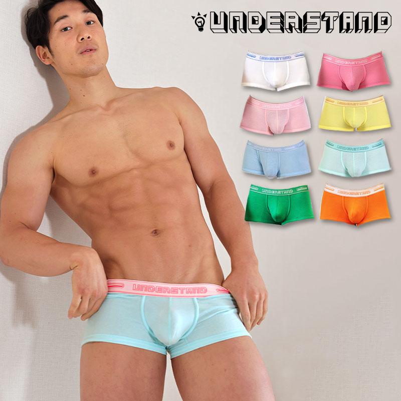 ボクサーパンツ メンズ ローライズボクサーパンツ UNDERSTAND アンダースタンド STAMPED スタンプト コットン 綿 パステルカラー 下着 男性 ブランド | アンダースタンド