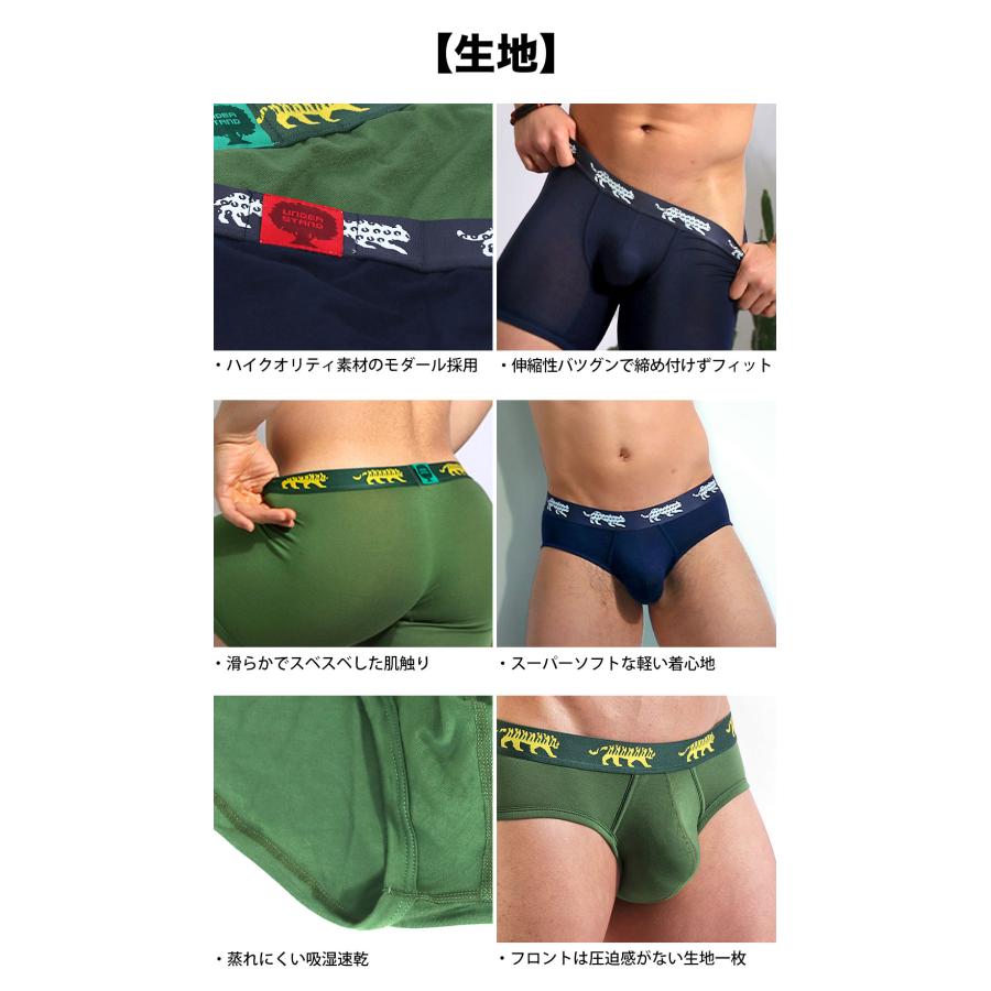 ブリーフ メンズ ローライズブリーフ UNDERSTAND アンダースタンド ZOO-PANTS ズーパン ビキニ アニマル柄 モダール パンツ 下着 男性 ブランド プレゼント | アンダースタンド | 17