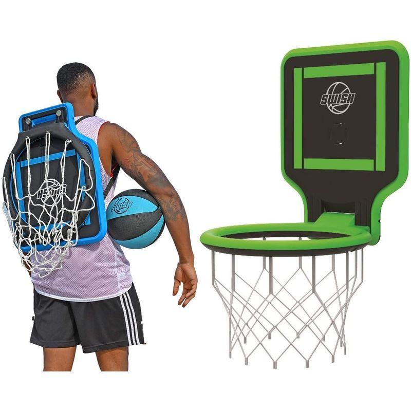 Swish ポータブル バスケットゴール 持ち運びできる 高さ調整 子供から大人まで対応 様々な場所に取付け可能 公園 自宅 屋外 室内 組 公園 自宅 ポータブル バスケットゴール 持ち運びできる 高さ調整 子供から大人まで対応 様々な場所に取付け可能 屋外 室内 サイズ