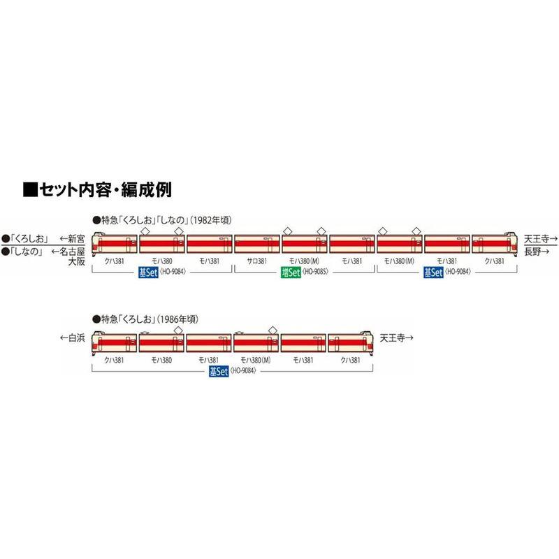 TOMIX HOゲージ 国鉄 381系 増結セット HO-9085 鉄道模型 電車 HOゲージ 国鉄 381系 増結セット HO 鉄道模型 電車