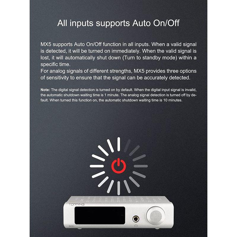 TOPPING MX5 ES9018Q2C ハイレゾオーディオ HIFI デコーダー アンプ 70W*2 DAC Bluetooth APT MX5 ES9018Q2C ハイレゾオーディオ HIFI デコーダー アンプ 70W*2 DAC Bluetooth