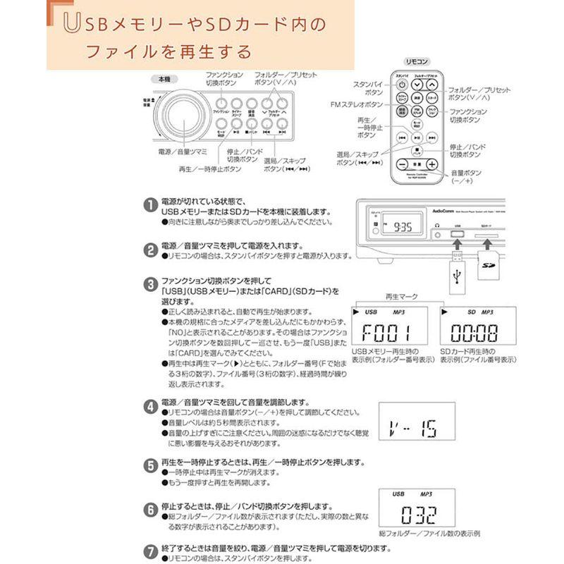 オーム電機 AM/FMラジオ付マルチレコードプレーヤーシステム RDP-B300N AM/FMラジオ付マルチレコードプレーヤーシステム RDP B300N 5mmステレオミニジャック