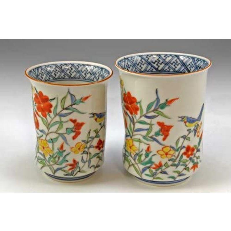 京焼 清水焼 鳳山窯 組湯呑 色彩花鳥 UFM677 京焼・清水焼 光抱