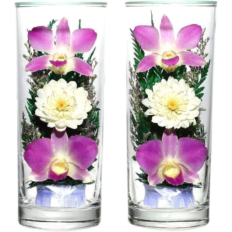 【新商品】 （なないろ館）お供え 花 グラスフラワー 2本セット 仏花 仏壇 枯れない 手元供養 お悔やみ お盆 お彼岸 お墓参り 喪中見舞い ペット 【W1784805806】(9917円)