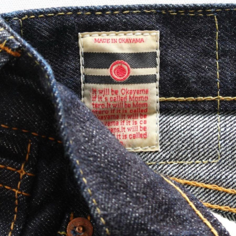 出陣レーベル 桃太郎ジーンズ 出陣 ナローテーパード ボタン