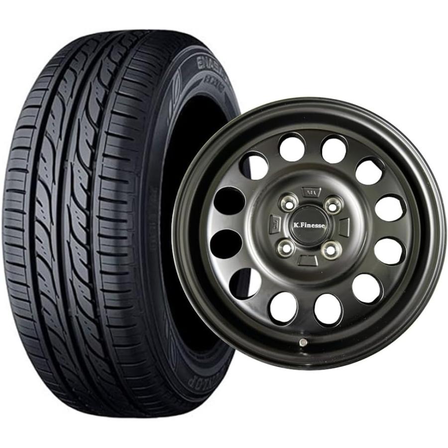 DUNLOP EC202 LTD 155/65R14 75S ホイールセット ケイフィネス