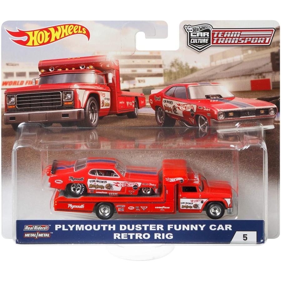 HOT WHEELS ミニカー Team Transport リムス ダスター ファニーカー PLYMOUTH DUSTER FUNNY CAR マテル社｜monkeys