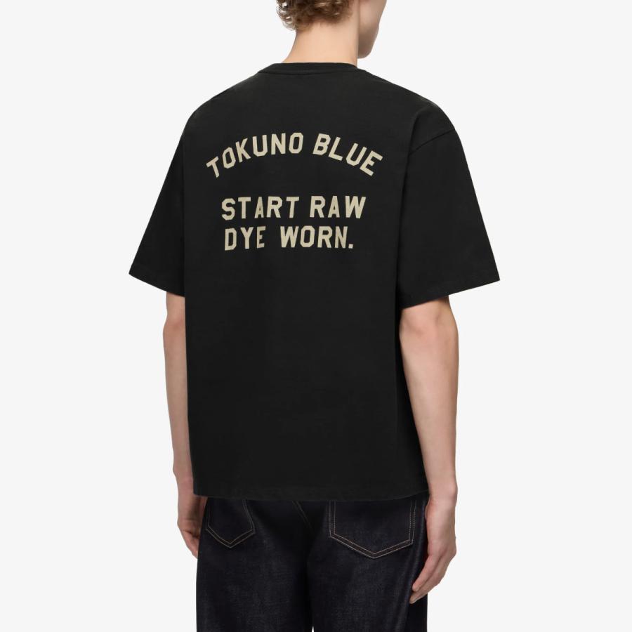 桃太郎ジーンズ（MOMOTARO JEANS） 半袖 Tシャツ TOKUNO BLUE ロゴ