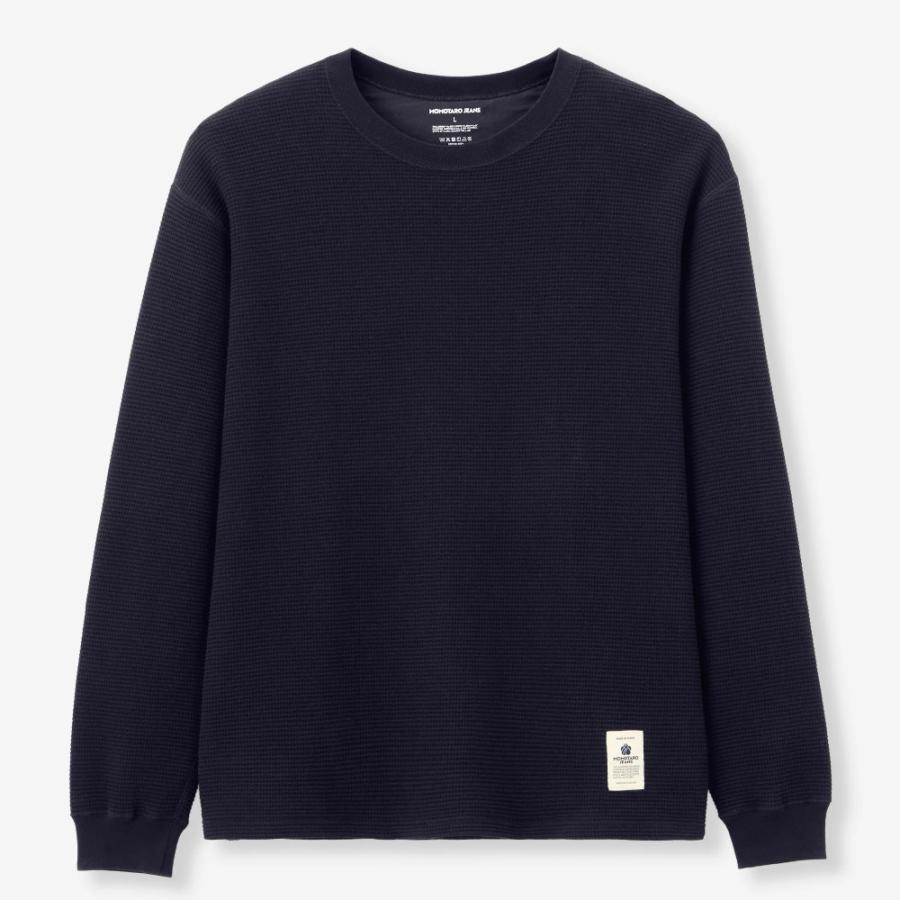 桃太郎ジーンズ 長袖 Tシャツ サーマル ワッフル ボックス