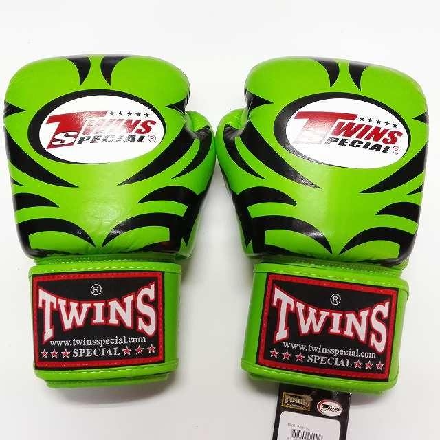 新品 正規 TWINS 本格ボクシンググローブ TATOO 緑   ボクシング ムエタイ 本革製 グローブ
