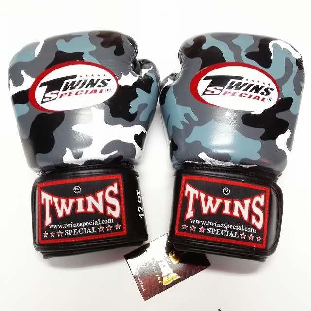 新品 正規 TWINS 本格ボクシンググローブ 黒白スター /ムエタイ