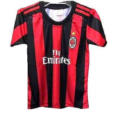 子供用 K002 Acミラン Honda 10 本田 赤黒 18 ゲームシャツ パンツ付 キッズ ジュニア サッカー ユニフォーム 66 モンコショップ 通販 Yahoo ショッピング