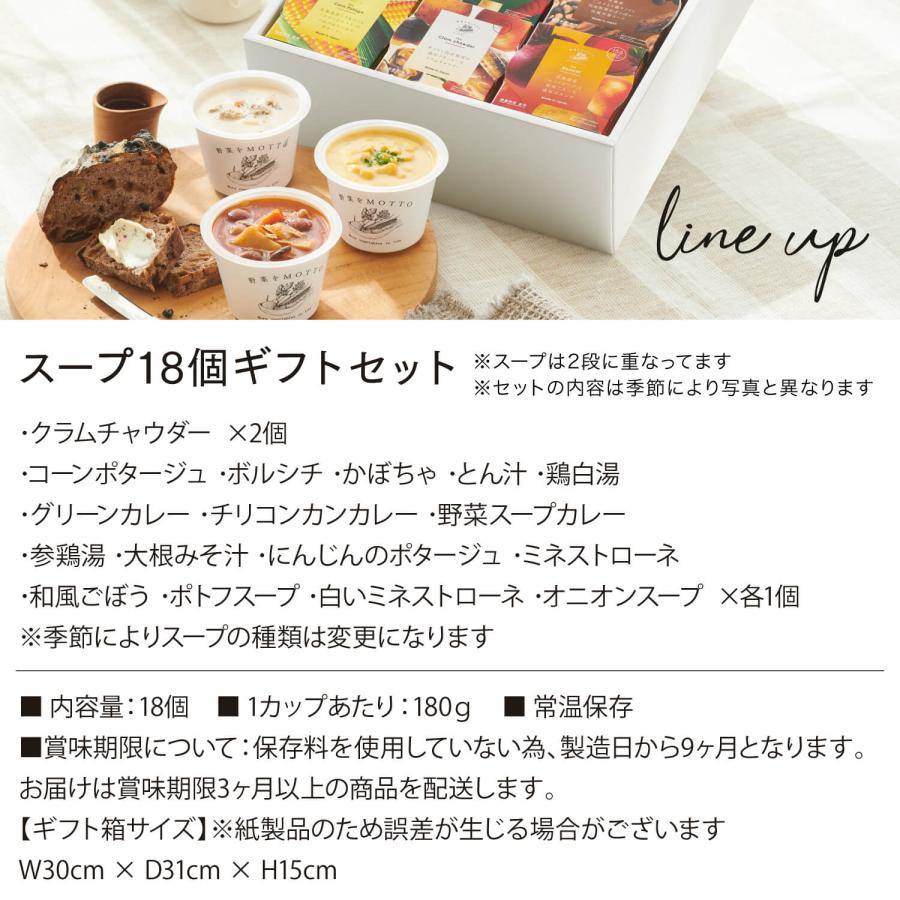 野菜をMotto!! ギフト スープ 18個 セット おまかせ プレゼント 野菜