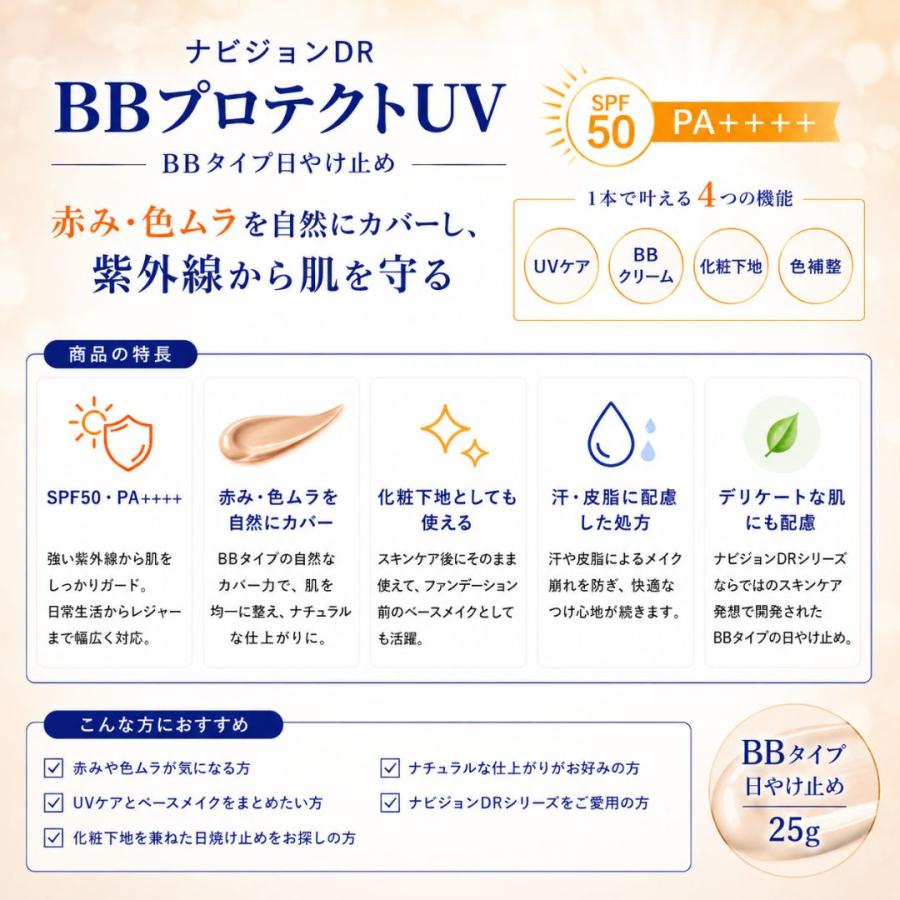 ナビジョンDR BBプロテクトUV 25g 2個セット SPF50 PA++++ BBクリーム
