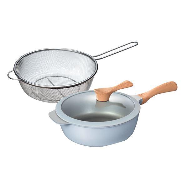 独特な店 ぱんでぱんセット24cm MB-1612 ライトブルー〔代引不可〕 鍋、フライパンセット 独特な店 ぱんでぱんセット24cm MB-1612 ライトブルー〔代引不可〕 鍋、フライパンセット