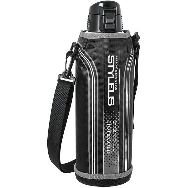 激安 価格 12個セット スポーツマグボトル 水筒 1 5l ブラック 温 冷両用 魔法瓶仕様 ワンタッチ中栓 スタイラス ネオ 安い 本物 Www Konservatorija Lt