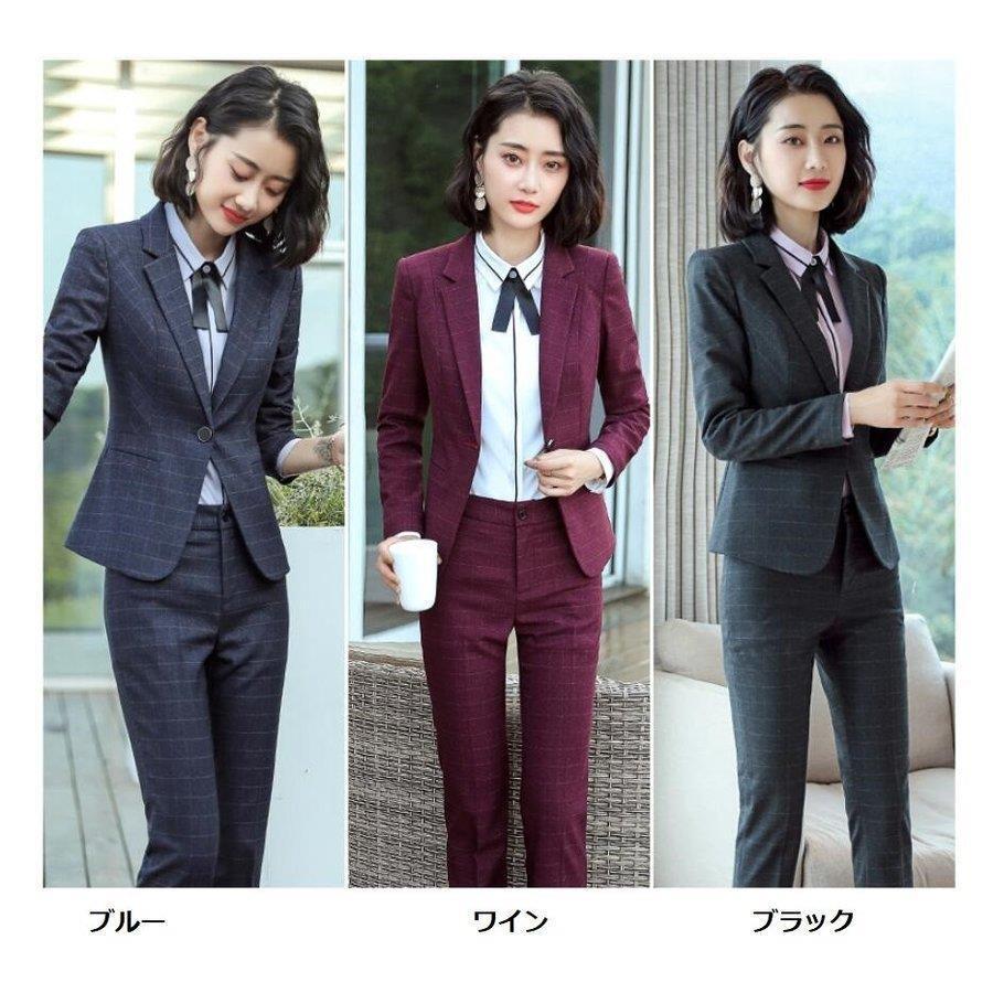 免税 店 安い パンツスーツ レディース3点セット チェック柄 リクルートスーツ フォーマルスーツ 上品 卒園式 卒業式 就職活動 40代 ビジネス セレモニー オフィス 通勤 Ol 激安な価格 Www Tapspestservices Com