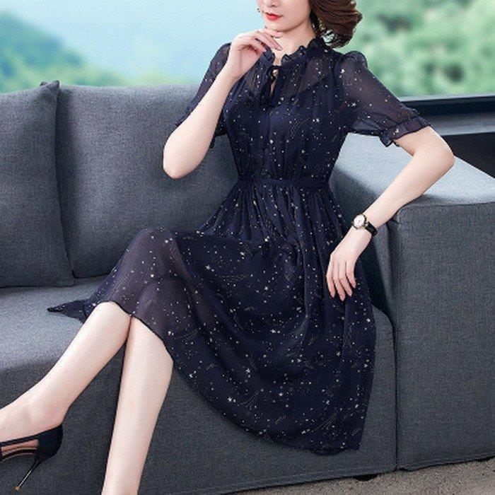 先取りsale ロングワンピース レディース 半袖 シフォンワンピース 春ワンピース シフォン 大きいサイズ ゆったり 体型カバー ワンピース 通勤 着痩せ 通販 専門 店 Superavila Com