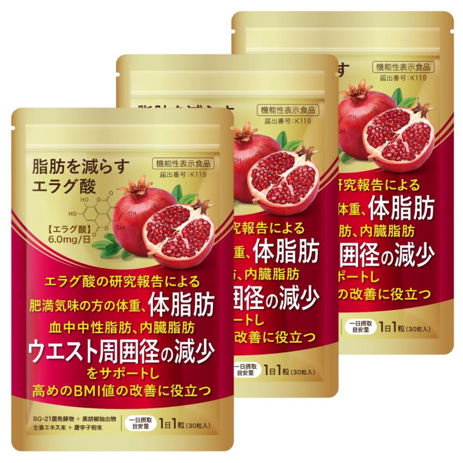 ダイエットサプリ エラグ酸 通常の2倍量 肥満気味の方の体重 体脂肪
