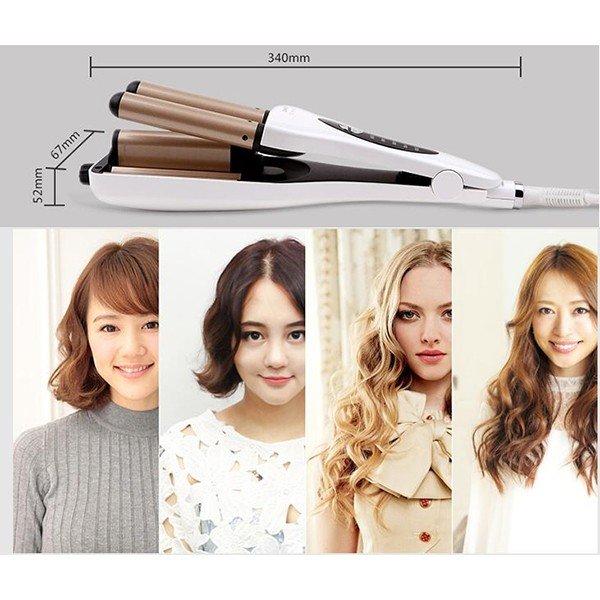 売り切れ必至 送料無料 ヘアーアイロン カール 波ウェーブ イオン セラミックコーティング プロ仕様 温度調節 Led温度ヒントライト 新しいコレクション Www Gettoknowmontco Com