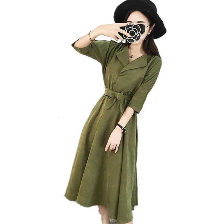 直営通販サイト ワンピース レディース 夏 半袖 マキシワンピース 無地 秋 綿麻 ロング丈 森ガール 体型カバー 着痩せ 大きいサイズ S 購入特典あり Shirleyryan Ca