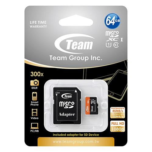 マイクロSD 64GB MicroSD ゆうパケット発送 代引き不可 TeamJapan