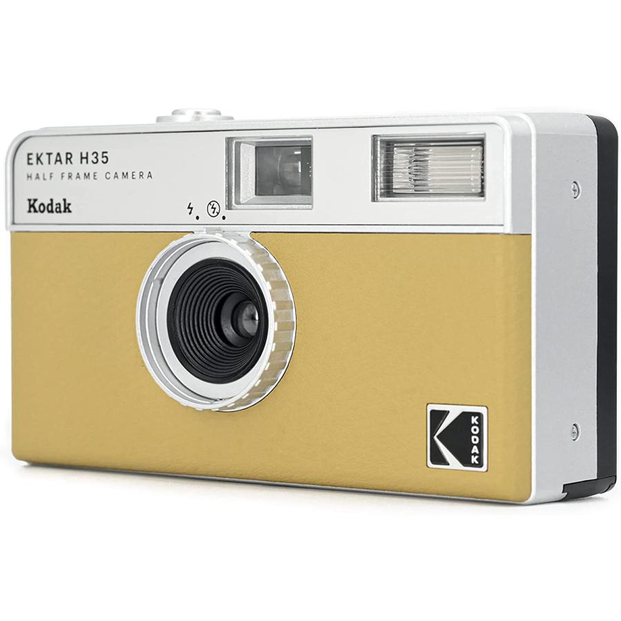 フィルムカメラ Kodak コダック ハーフカメラ レトロ 簡単 軽量 35mm カメラ EKTAR H35 サンド カラーフィルム ISO200 アルカリ電池セット｜mono-pocket｜06
