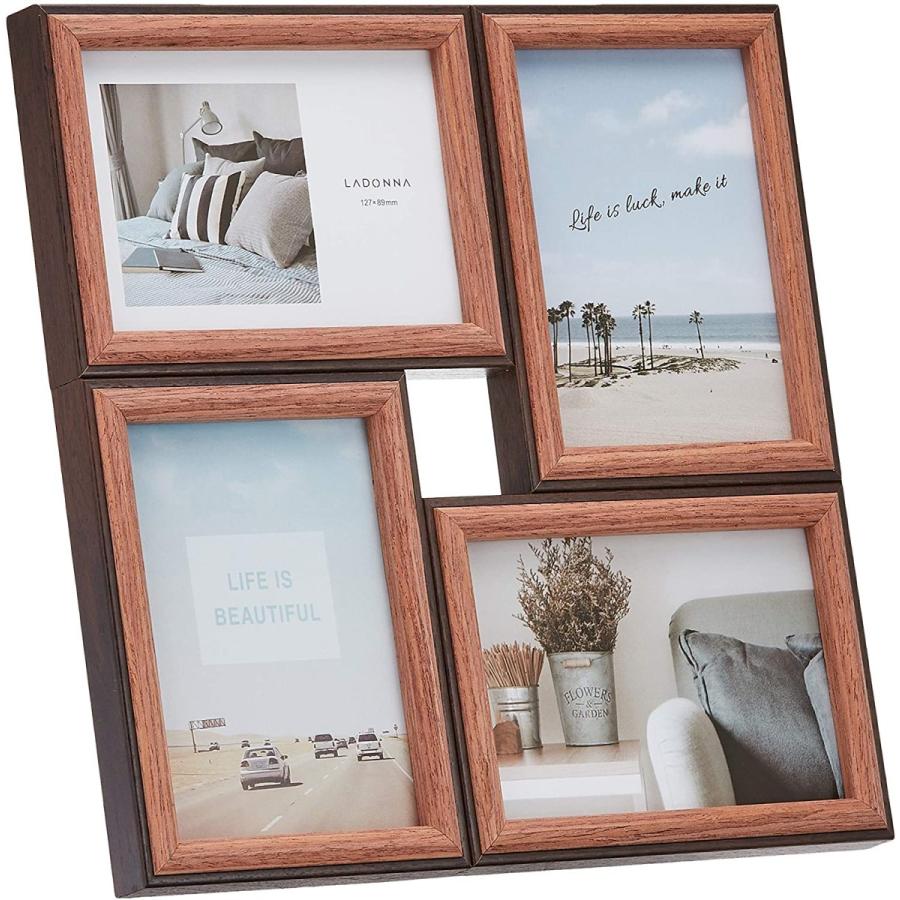 フォトフレーム スタンド付 おしゃれ 写真立て インテリア Ladonna プレゼント ラドンナ インテリア フォトフレーム 多窓タイプ Df85 40 Dbr ダークブラウン モノポケット Yahoo 店 通販 Yahoo ショッピング