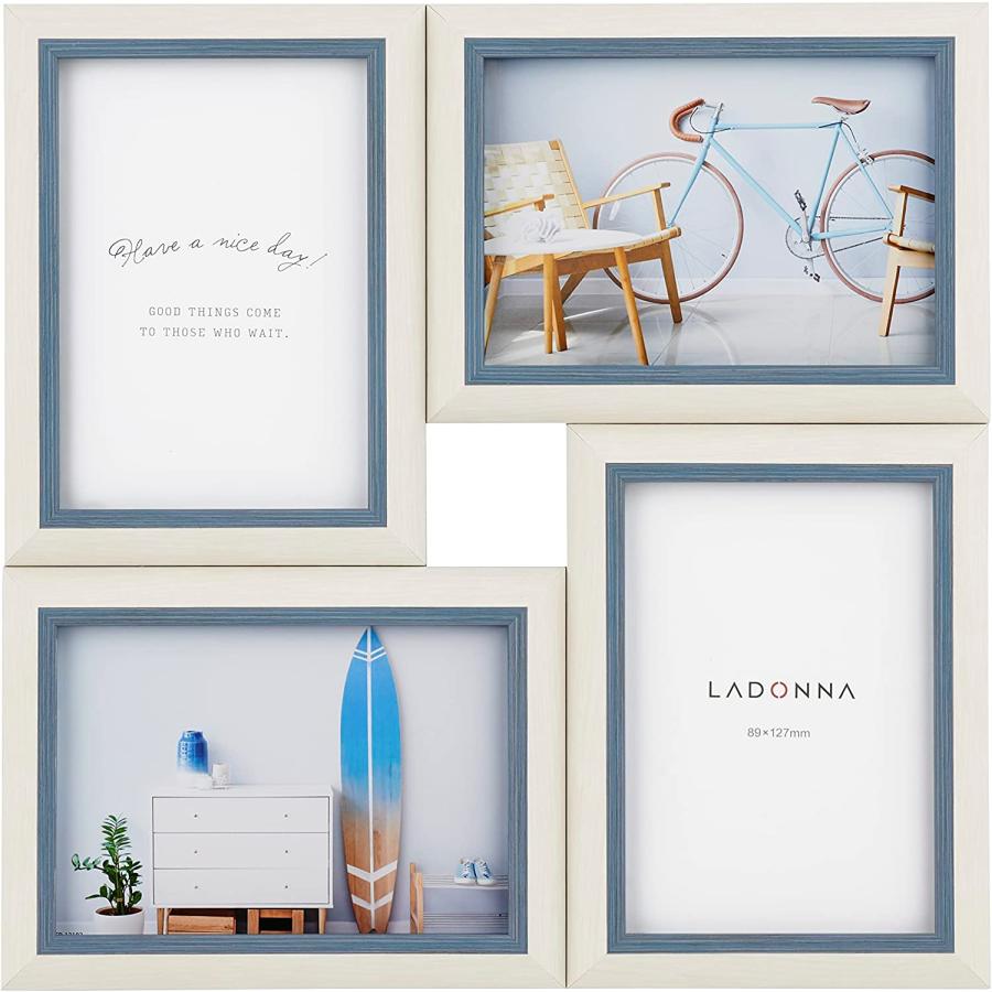 LADONNA フォトフレーム 4面 L判 壁掛け 卓上 おしゃれ 写真立て
