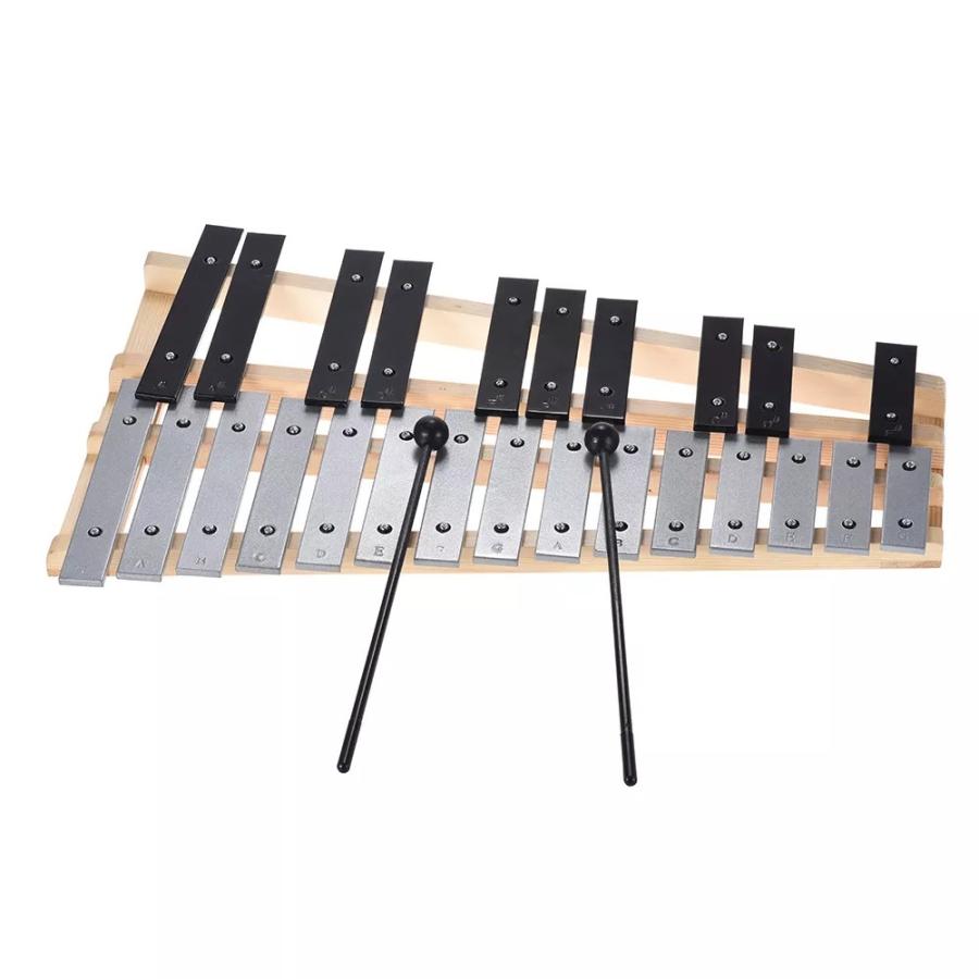 【本物新品保証】 25鍵 ミニ卓上 鉄琴 楽器 グロッケン 鉄琴、ビブラフォン