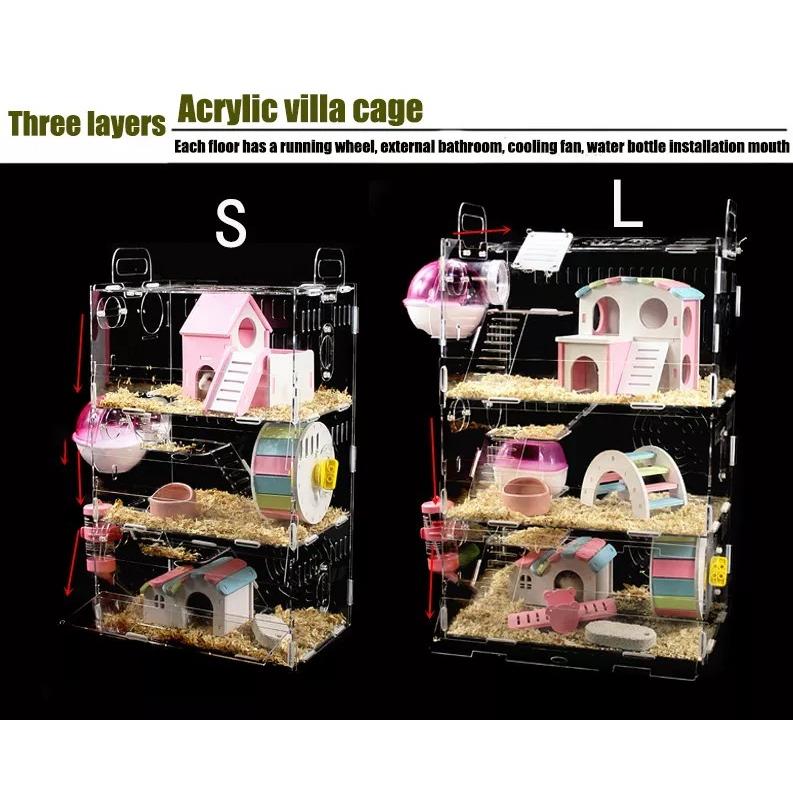 ハムスター ケージ 大型 透明 広い ３階建て 安い 