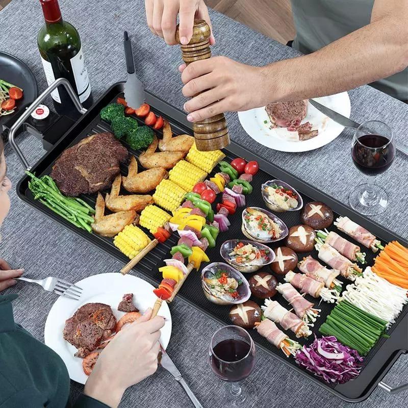 ホットプレート 焼肉プレート 無煙 電気 グリルプレート波型