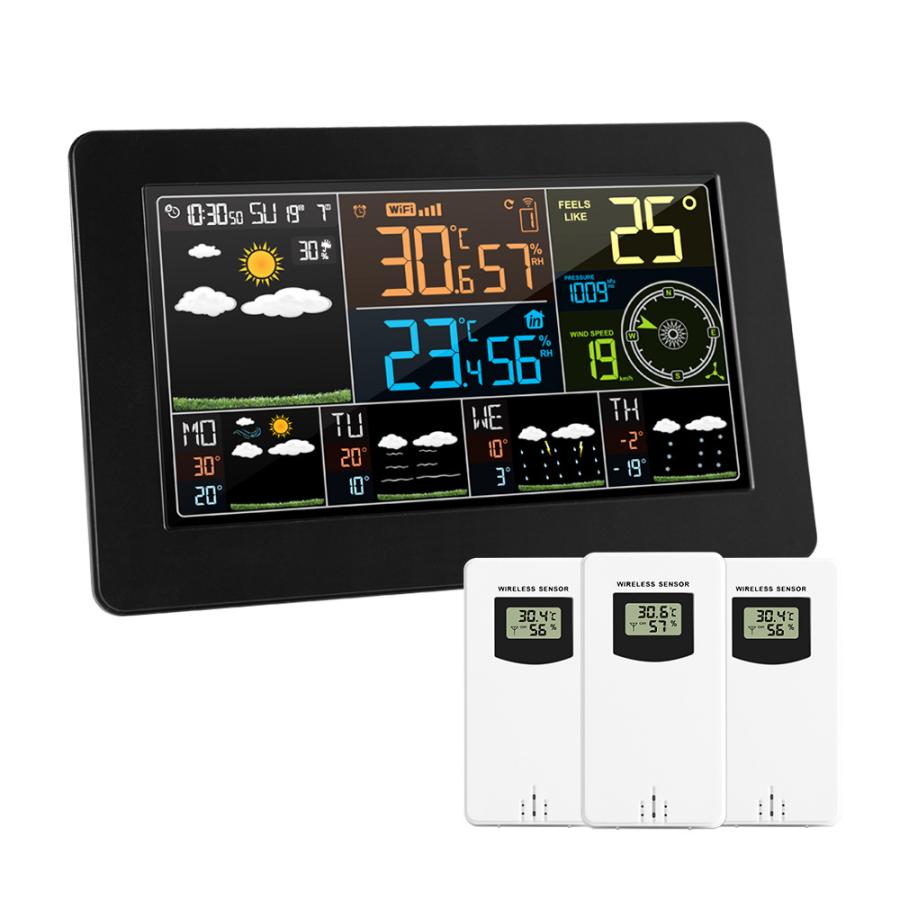 温度計 湿度計 ワイヤレス おしゃれ キャンプ 車中泊 気象観測所-温度計および湿度計、ワイヤレス、屋内および屋外用｜mono-prox-store｜05