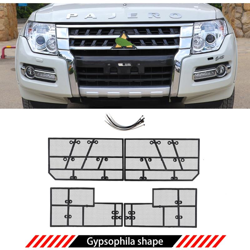パジェロ フロントグリル 昆虫ネット ステンレス鋼レーシンググリル、三菱パジェロ用フロントペストコントロールメッシュv97v93v73｜mono-prox-store｜08