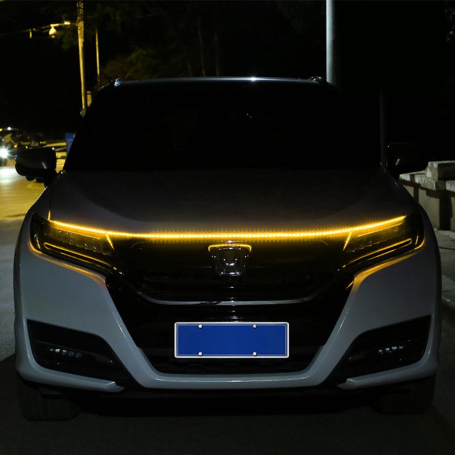 Okeen led車フードライトユニバーサルヘッドライトストリップ柔軟なカー装飾雰囲気ランプdrlオートデイタイムランニングライト12v｜mono-prox-store｜07