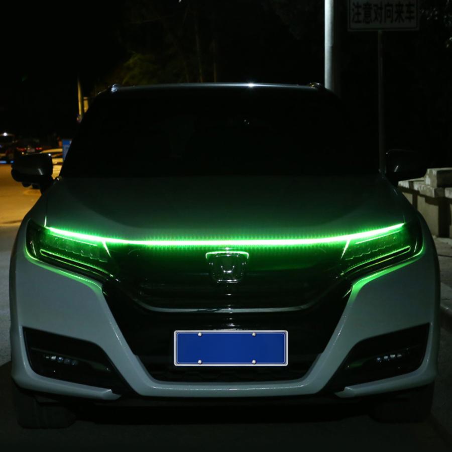 Okeen led車フードライトユニバーサルヘッドライトストリップ柔軟なカー装飾雰囲気ランプdrlオートデイタイムランニングライト12v｜mono-prox-store｜04