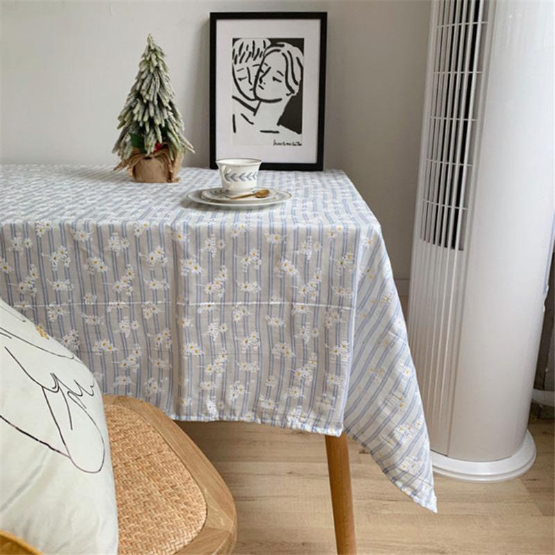 キャンプ テーブル 椅子 マット 敷物 クロス アウトドア 北欧 花柄のコットンテーブルクロス ストライプのテーブルカバー テーブル用 Swbykqefqv Dominatuscelos Com