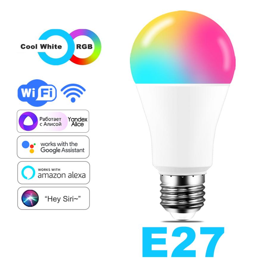led カラー電球 15ワットwifiスマート電球B22 E27 led rgbランプalexaで動作 |  | 05