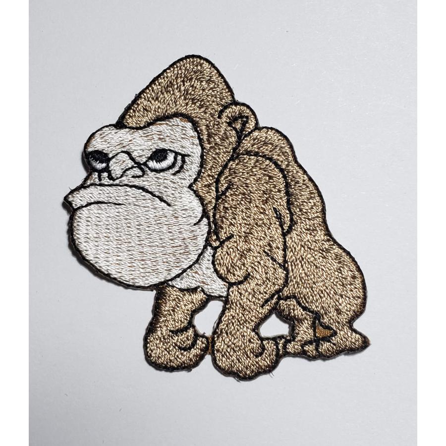 ワッペン アイロン ゴリラ 縦6.5cm 横5cm : mono-sta - 通販 - Yahoo