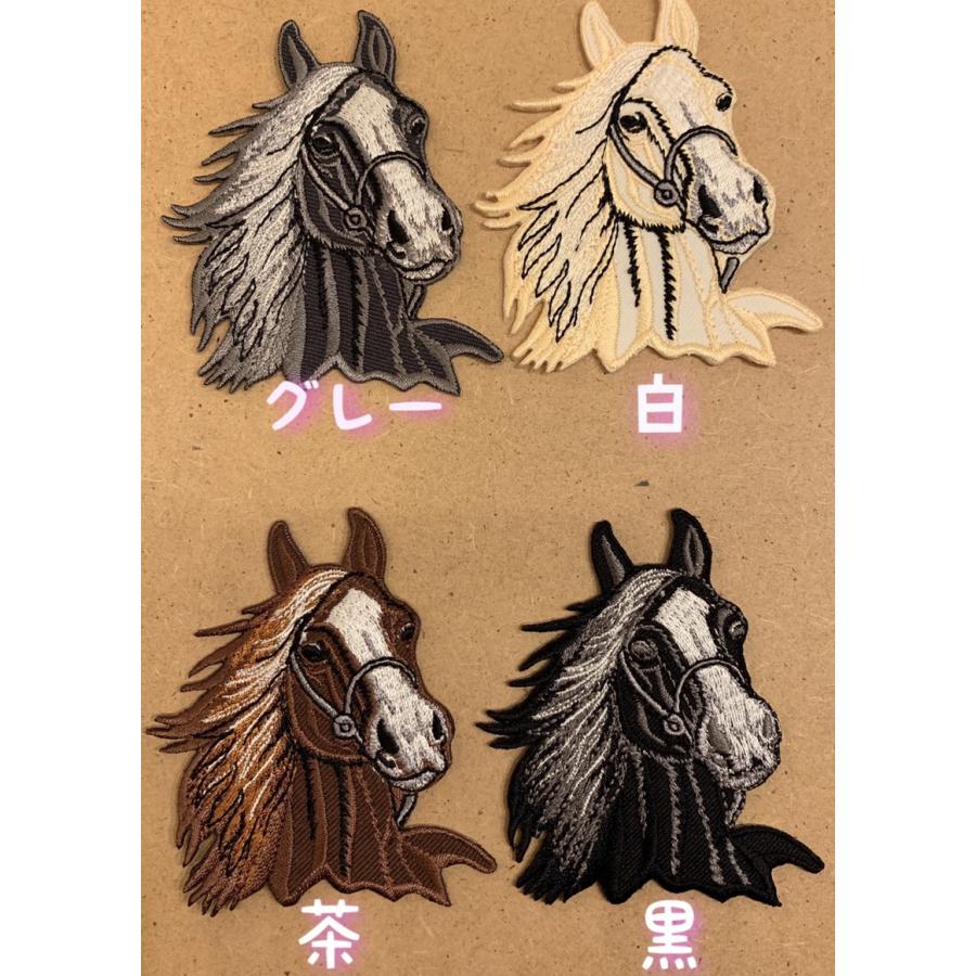 ワッペン 馬 サラブレット 高さ8cm×横幅7cm : mono-sta - 通販