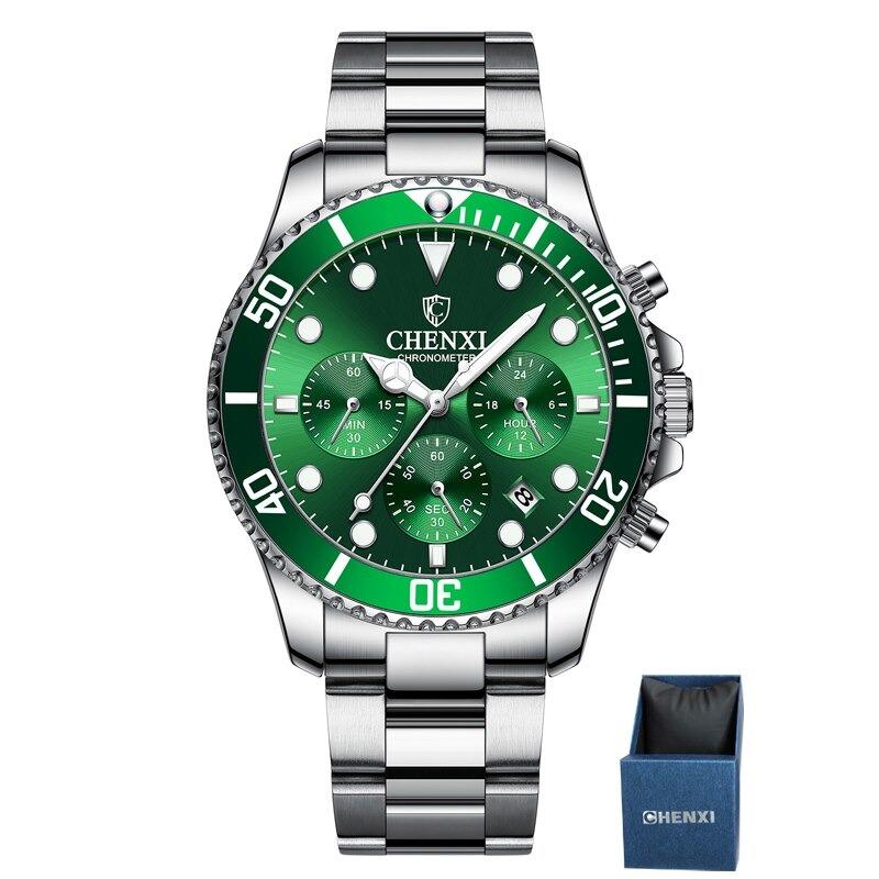 CHENXI 腕時計 メンズ クロノグラフ クォーツ 最も安い ステンレス