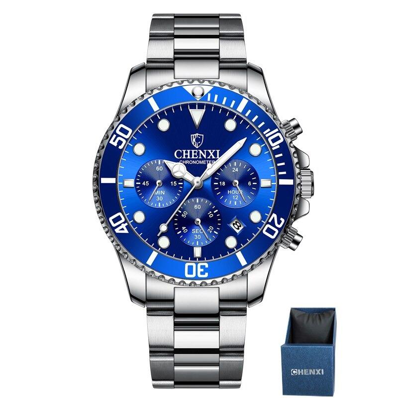 CHENXI 腕時計 メンズ クロノグラフ クォーツ 最も安い ステンレス