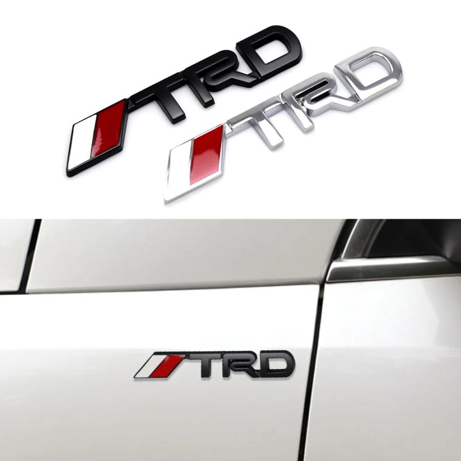 TRD 3D エンブレム ロゴデカール メタル ステッカー レーシング 自動車 