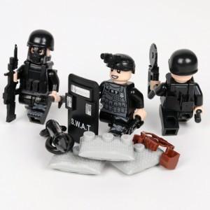MOC LEGO レゴ ブロック 互換 SWAT 特殊部隊 アンチテロ部隊 カスタム ミニフィグ 6体セット 大量武器・装備・兵器付き｜monobase2021｜02