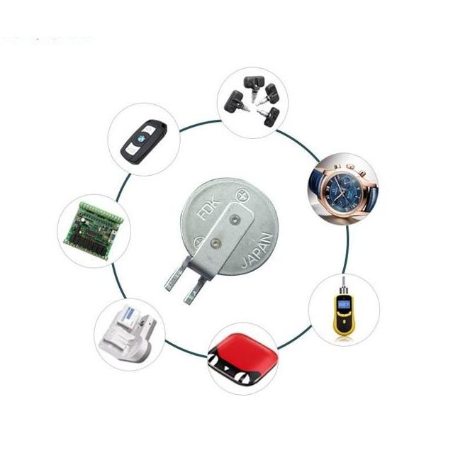FDK ML621 コイン 電池 充電池 バッテリー 3V 5.8mAh 縦型 端子 タブ