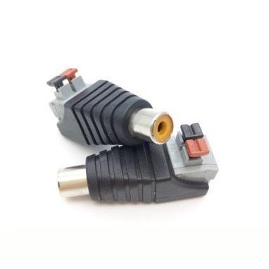 スピーカーケーブル RCA メス コネクタ 変換アダプタ DCジャック