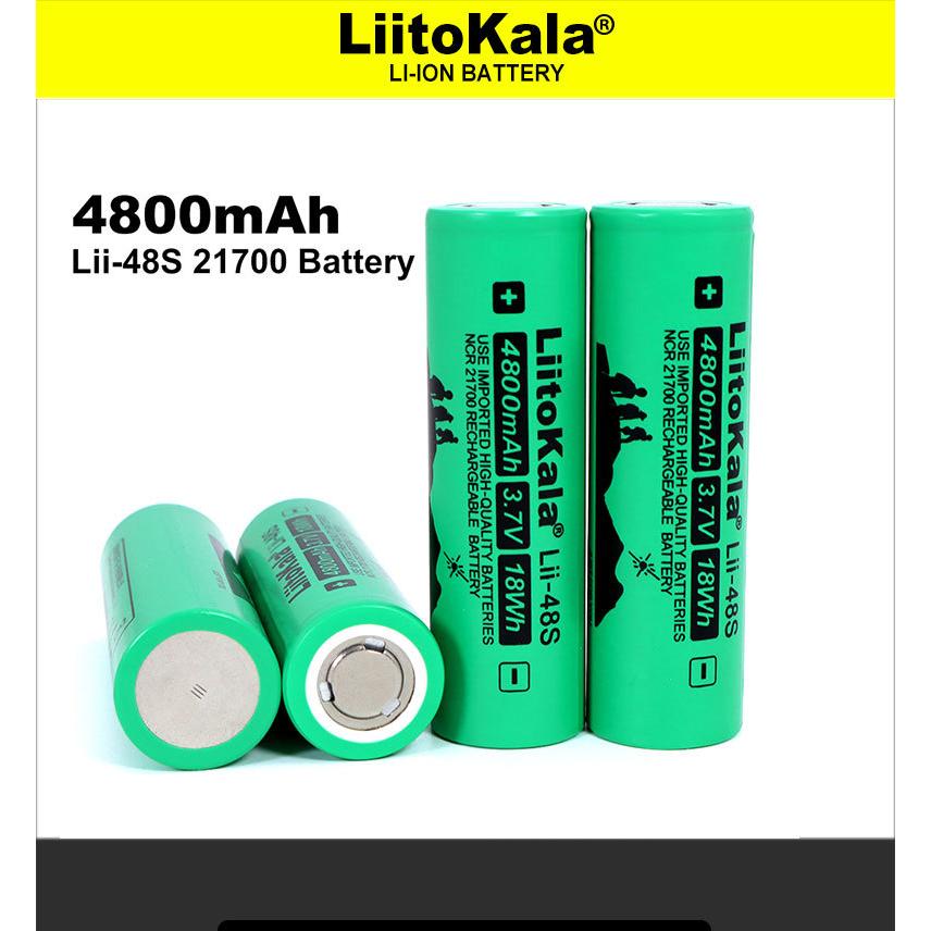 LiitoKala 大容量リチウムイオンバッテリー Lii-48S 21700 3.7V 