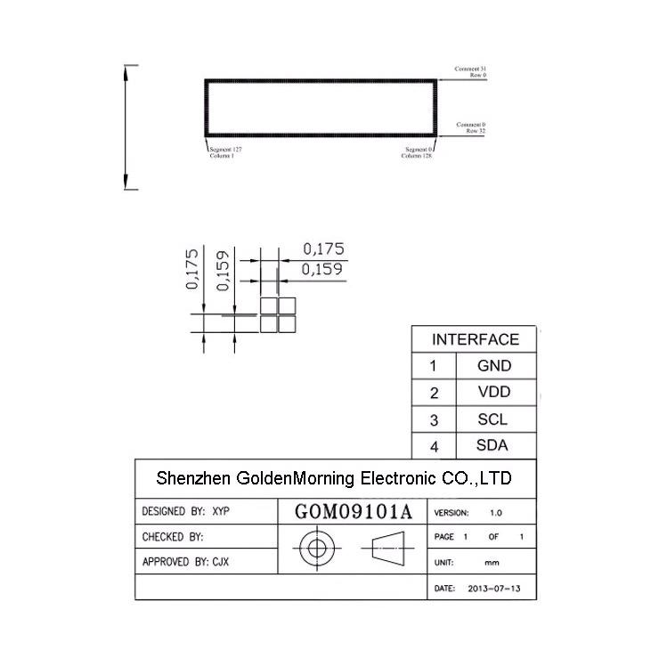 0.91インチ IIC I2C シリアルOLED液晶ディスプレイモジュール 128x32 3.3V/5V AVR PIC Arduino UNO MEGA Arduinoに対応 |  | 05