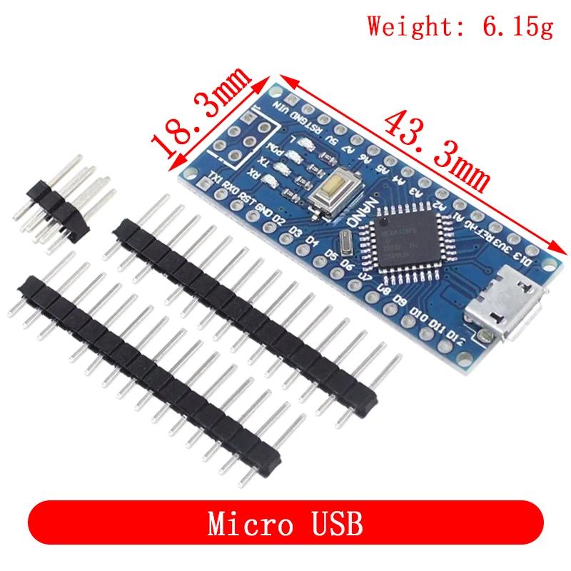 Micro USB Arduino Nano V3.0 CH340 ATmega 328P Atmel mega 328 Nano V3.0 互換 5V 16M マイクロコントローラーボード マイコン 開発ボード 基盤 1個 |  | 02